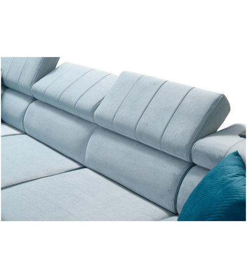 Canapé d'angle convertible BARTEZ VIII 362 x 227 x 218 cm en plusieurs couleurs
