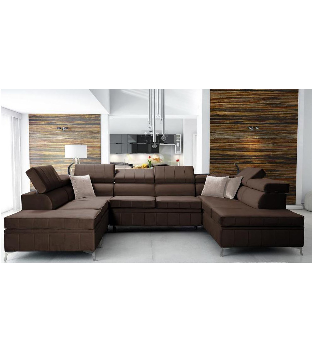 Canapé d'angle convertible BARTEZ VIII 362 x 227 x 218 cm en plusieurs couleurs