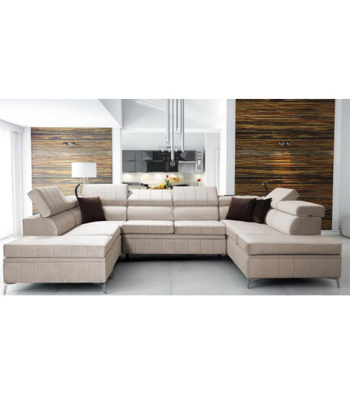 Canapé d'angle convertible ANDRE 202 x 85 cm en plusieurs couleurs