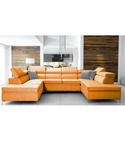 Canapé d'angle convertible ANDRE 202 x 85 cm en plusieurs couleurs