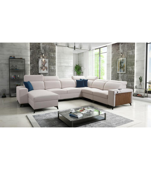 Canapé d'angle convertible ANDRE 202 x 85 cm en plusieurs couleurs