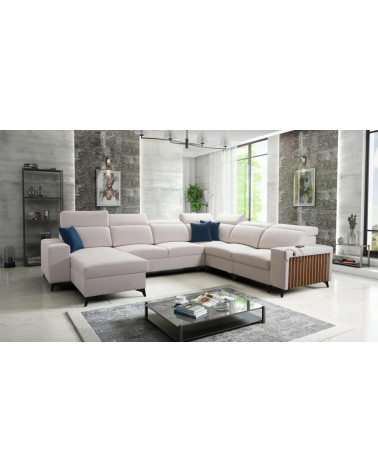 Canapé d'angle convertible BARTONE VIII 361 x 183 x 283 cm en plusieurs couleurs