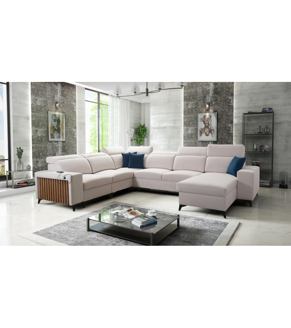 copy of Canapé d'angle reversible convertible ANDRE 202 x 85 cm en plusieurs couleurs