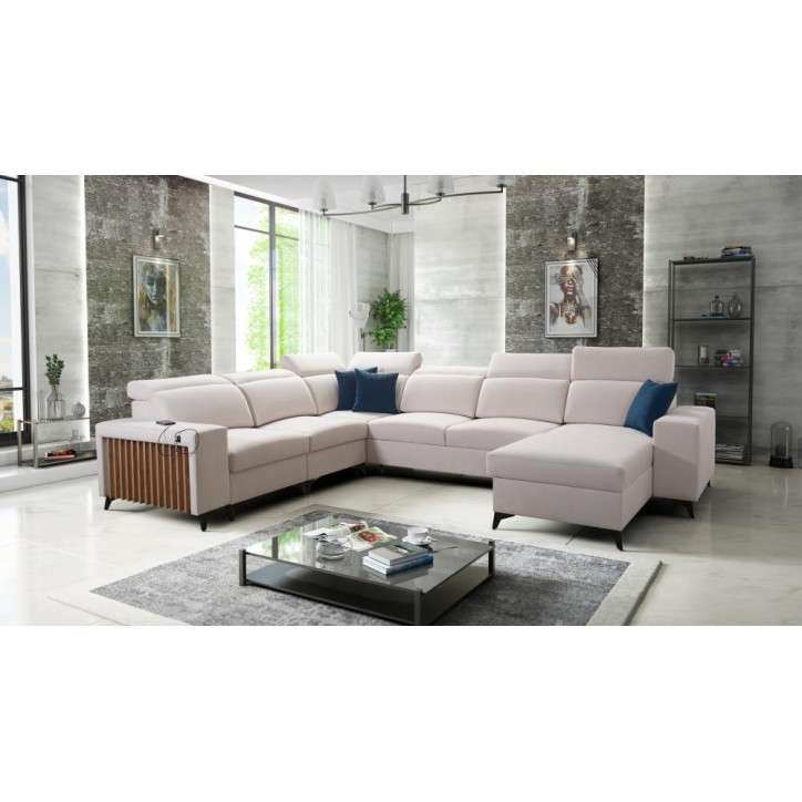 copy of Canapé d'angle reversible ANDRE 202 x 85 cm en plusieurs couleurs