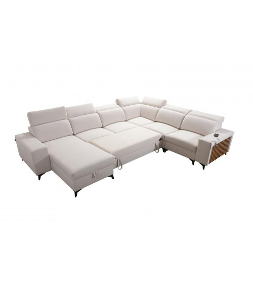 Canapé d'angle convertible ANDRE 202 x 85 cm en plusieurs couleurs