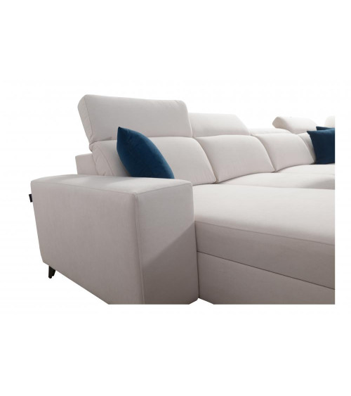 Canapé d'angle convertible ANDRE 202 x 85 cm en plusieurs couleurs