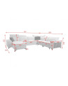 copy of Canapé d'angle reversible ANDRE 202 x 85 cm en plusieurs couleurs