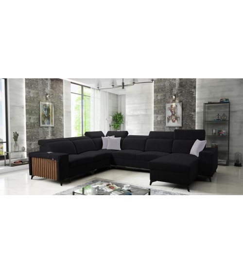 Canapé d'angle convertible BARTONE VIII 361 x 183 x 283 cm en plusieurs couleurs
