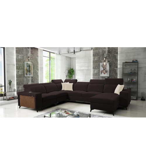 Divano letto angolare BARTONE VIII 361 x 183 x 283 cm in vari colori