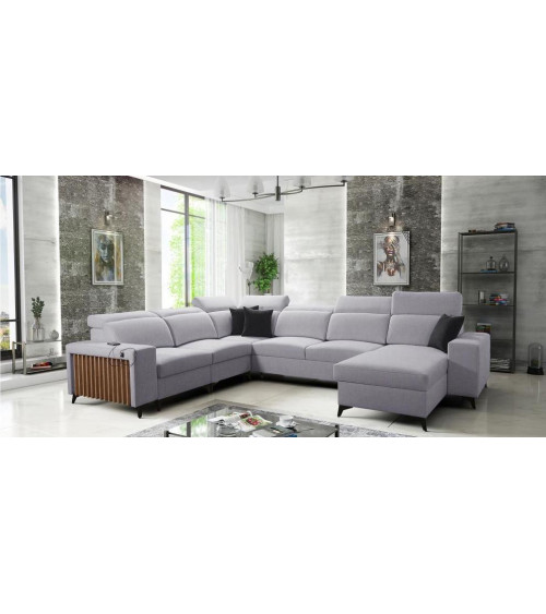 Canapé d'angle convertible BARTONE VIII 361 x 183 x 283 cm en plusieurs couleurs