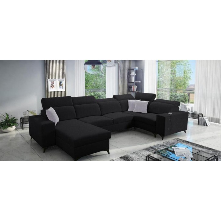 Canapé d'angle convertible BARTONE VIII MIX 361 x 183 x 283 cm en plusieurs couleurs