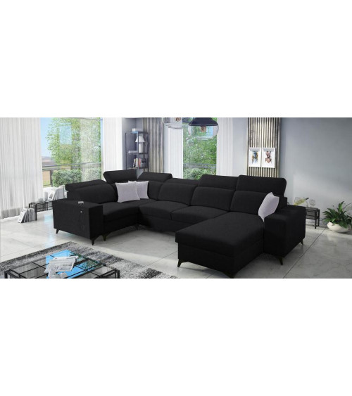Canapé d'angle convertible ANDRE 202 x 85 cm en plusieurs couleurs