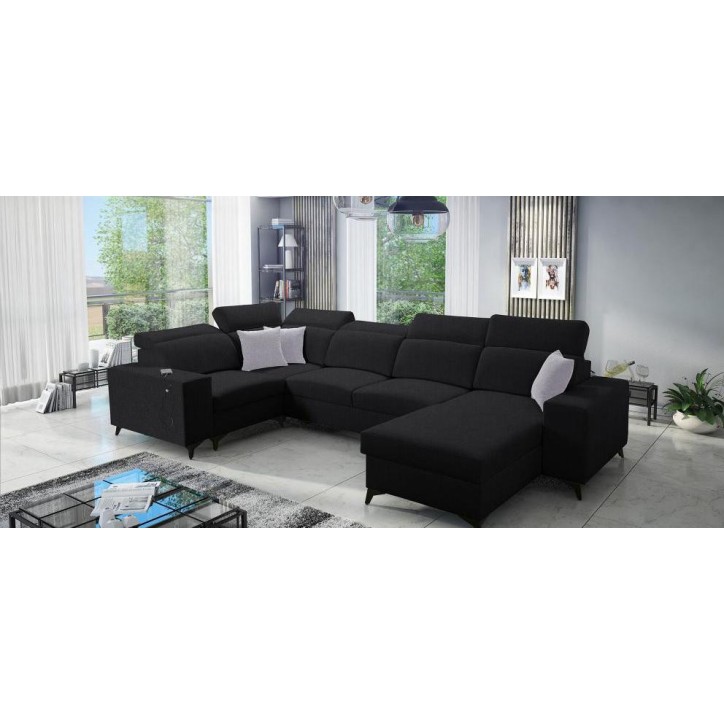 Canapé d'angle convertible BARTONE VIII MIX 361 x 183 x 283 cm en plusieurs couleurs