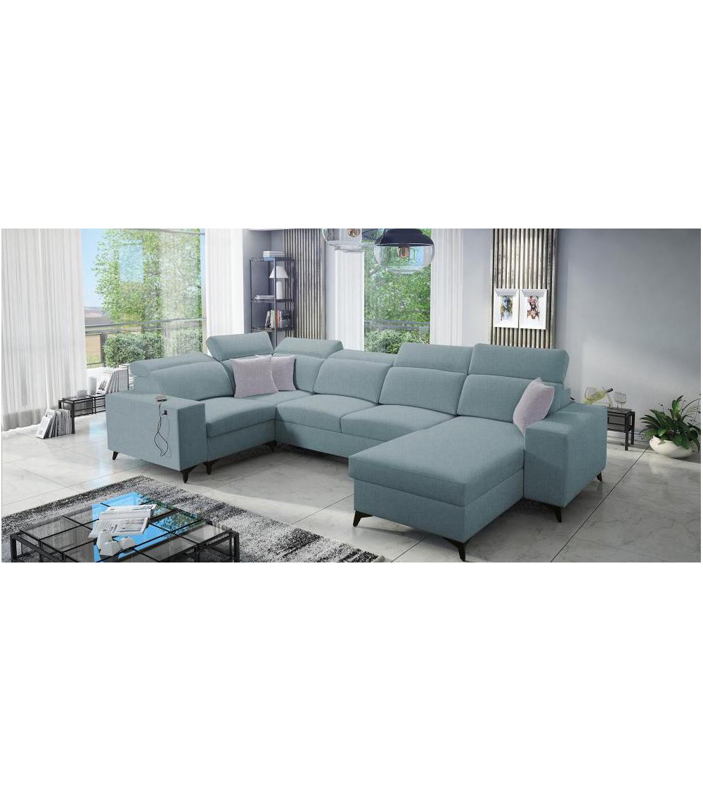 copy of Canapé d'angle reversible ANDRE 202 x 85 cm en plusieurs couleurs