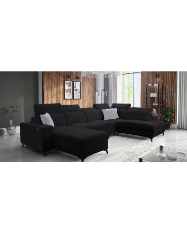 Canapé d'angle convertible ANDRE 202 x 85 cm en plusieurs couleurs