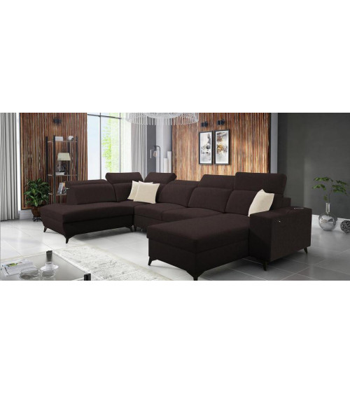 Canapé d'angle convertible ANDRE 202 x 85 cm en plusieurs couleurs