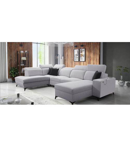 Divano letto angolare BARTONE VI MIX 363 x 183 x 224 cm in vari colori