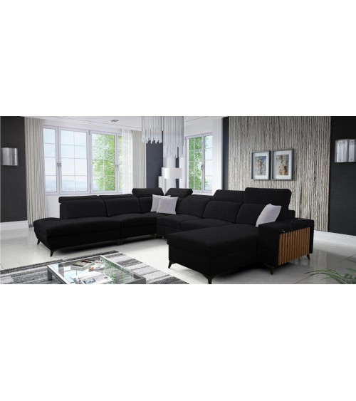 Canapé d'angle convertible ANDRE 202 x 85 cm en plusieurs couleurs