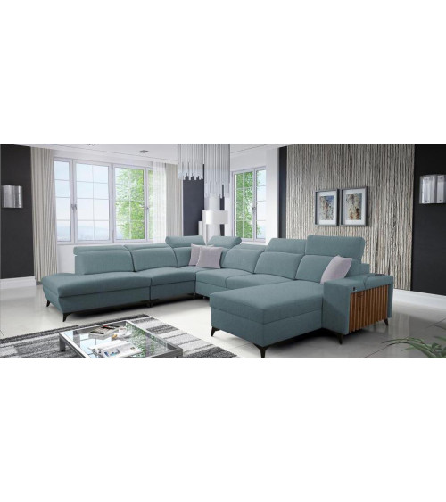 Canapé d'angle convertible ANDRE 202 x 85 cm en plusieurs couleurs