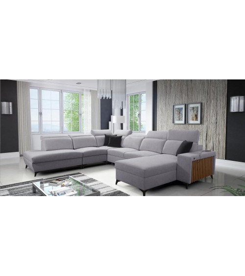 Canapé d'angle convertible ANDRE 202 x 85 cm en plusieurs couleurs