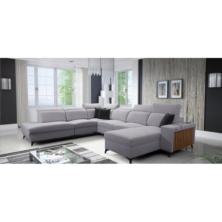Canapé d'angle convertible BARTONE X 361 x 183 x 300 cm en plusieurs couleurs