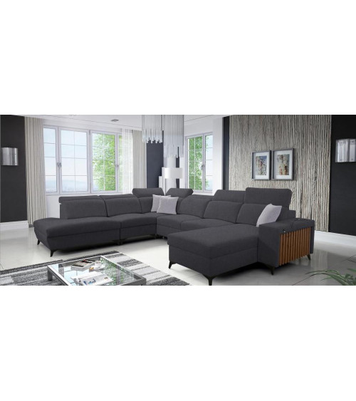 Canapé d'angle convertible ANDRE 202 x 85 cm en plusieurs couleurs