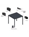 Pergola Victoire 4x3m en aluminium