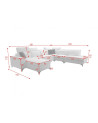 Canapé d'angle convertible BARTONE X MIX 361 x 183 x 300 cm en plusieurs couleurs