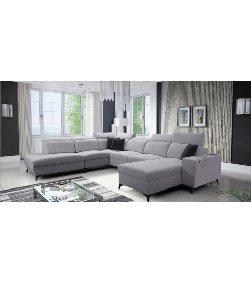 Canapé d'angle convertible ANDRE 202 x 85 cm en plusieurs couleurs