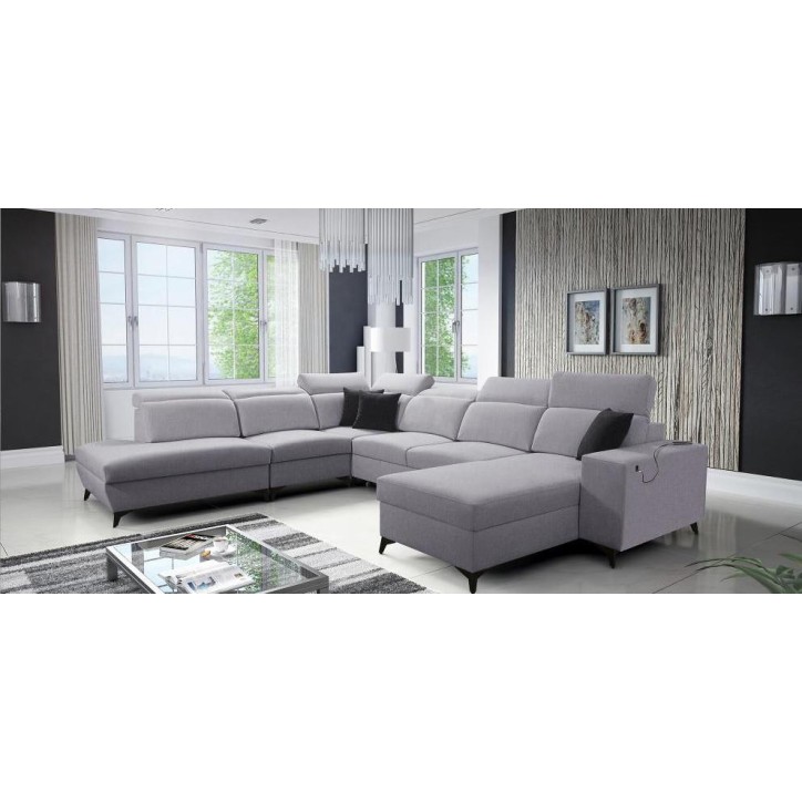 copy of Canapé d'angle reversible ANDRE 202 x 85 cm en plusieurs couleurs