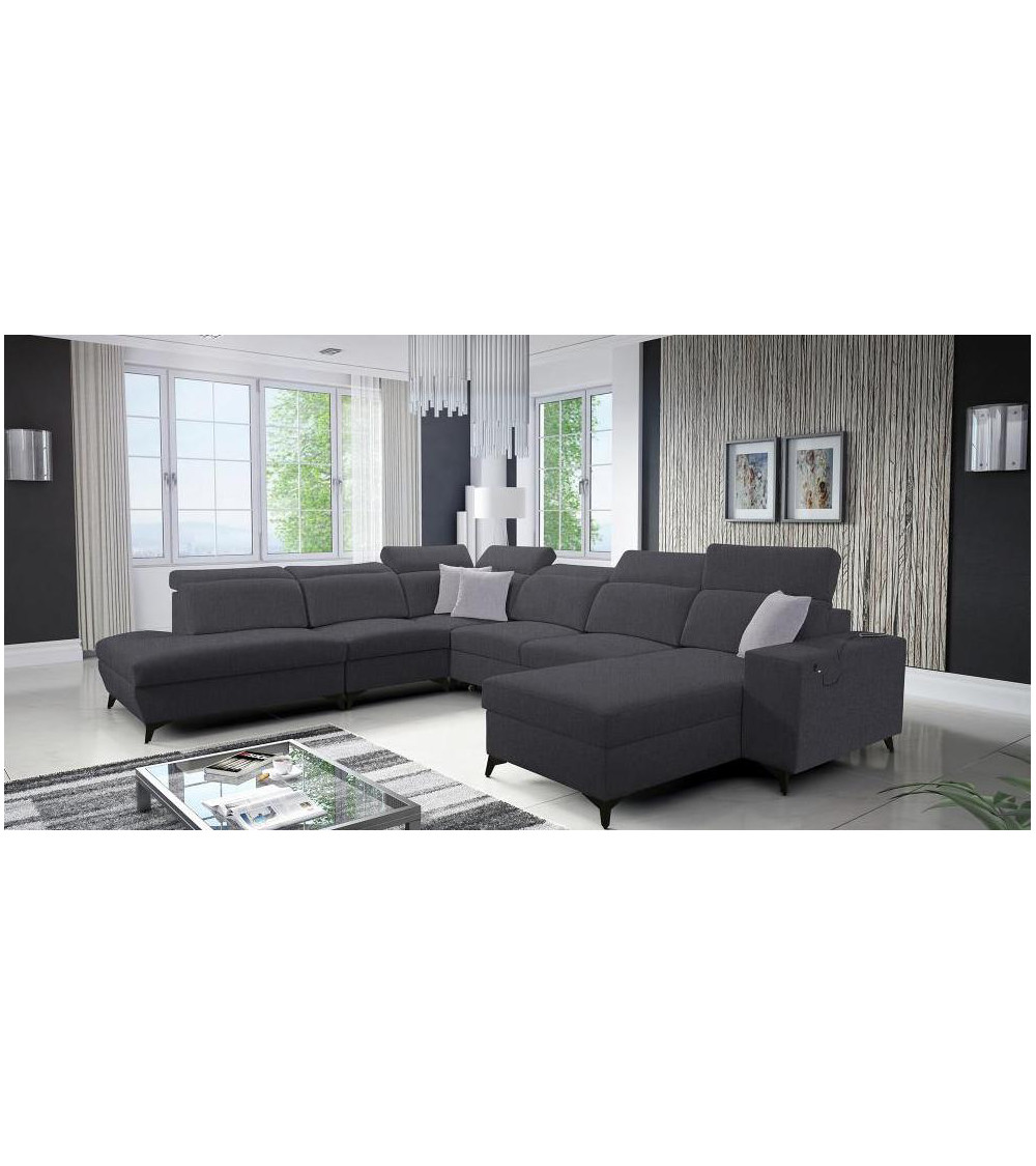 Canapé d'angle convertible BARTONE X MIX 361 x 183 x 300 cm en plusieurs couleurs