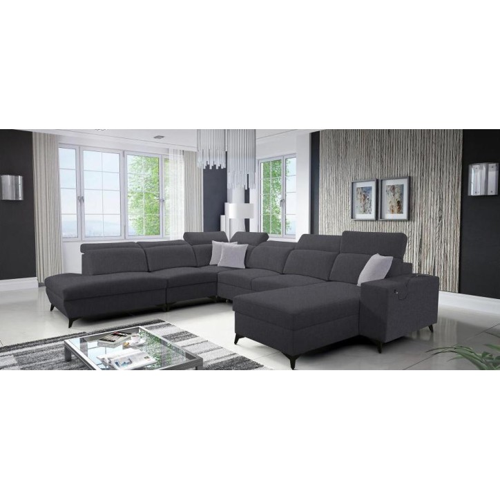 copy of Canapé d'angle reversible ANDRE 202 x 85 cm en plusieurs couleurs