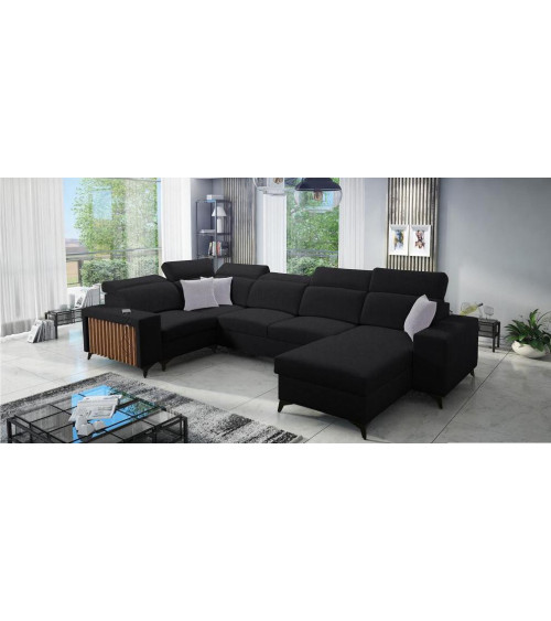 Divano letto angolare BARTONE IV 361 x 183 x 203 cm in vari colori