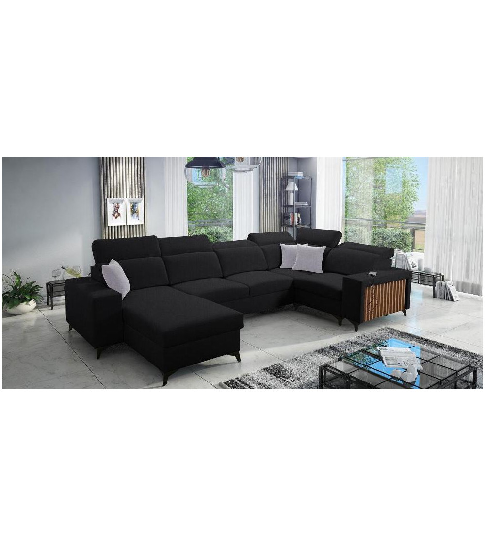 copy of Canapé d'angle reversible convertible ANDRE 202 x 85 cm en plusieurs couleurs
