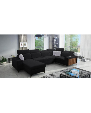 Canapé d'angle convertible ANDRE 202 x 85 cm en plusieurs couleurs