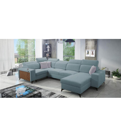 Canapé d'angle convertible ANDRE 202 x 85 cm en plusieurs couleurs