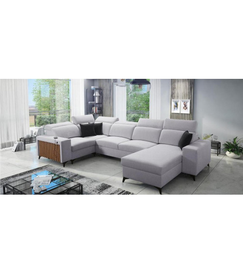 Canapé d'angle convertible ANDRE 202 x 85 cm en plusieurs couleurs