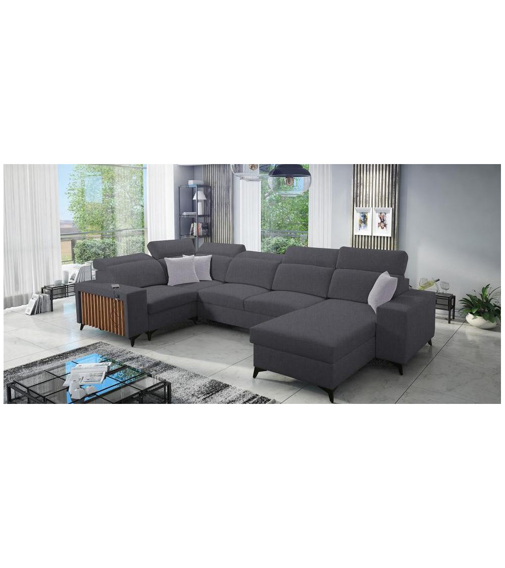 copy of Canapé d'angle reversible convertible ANDRE 202 x 85 cm en plusieurs couleurs