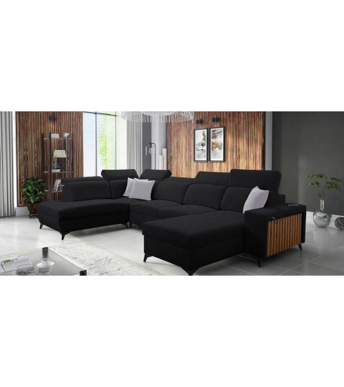 Canapé d'angle convertible ANDRE 202 x 85 cm en plusieurs couleurs