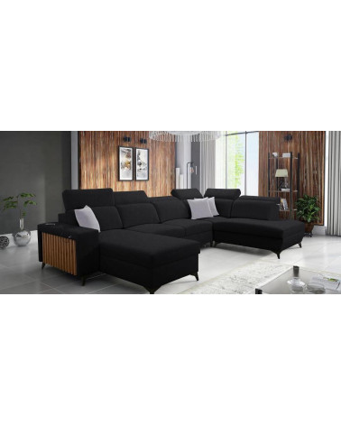 Canapé d'angle convertible ANDRE 202 x 85 cm en plusieurs couleurs