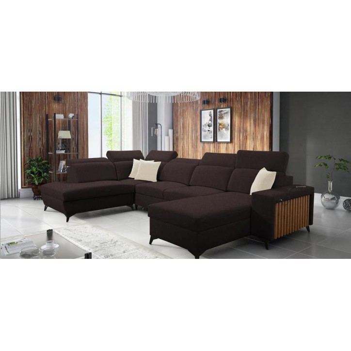 Sofá rinconera convertible BARTONE VI 363 x 183 x 224 cm en varios colores