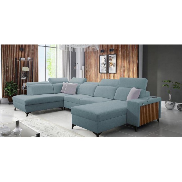 Sofá rinconera convertible BARTONE VI 363 x 183 x 224 cm en varios colores