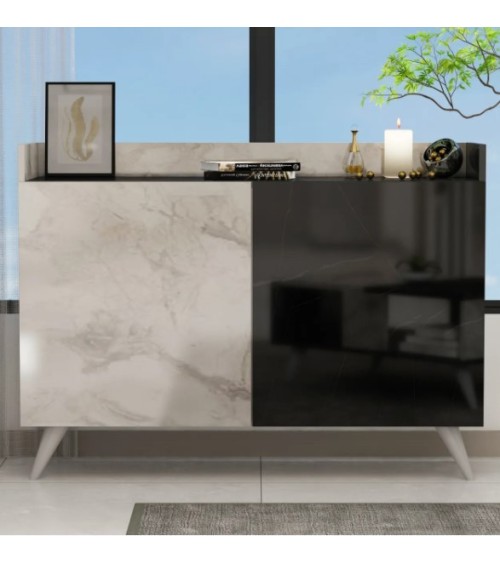 Buffet SIRIUS 2 portes 123 cm effet marbre