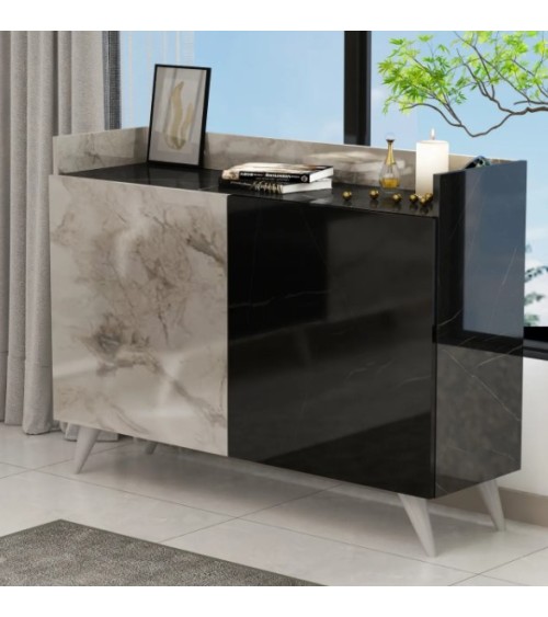 Buffet SIRIUS 2 portes 123 cm effet marbre