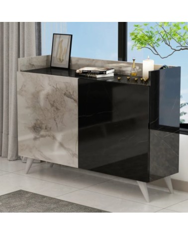 Buffet SIRIUS 2 portes 123 cm effet marbre