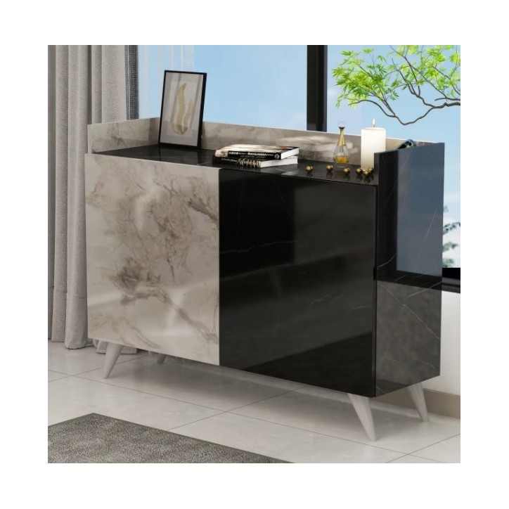 Buffet SIRIUS 2 portes 123 cm effet marbre