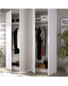 Roupeiro 4 portas branco brilhante 180x200 cm