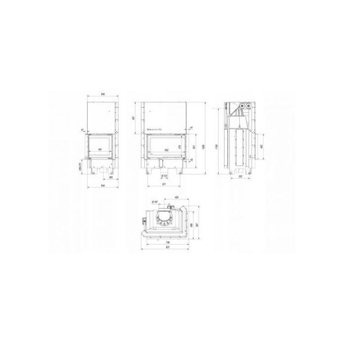 copy of Inzethaard met schuifdeur MBM 10 rechts glas, gebogen glas