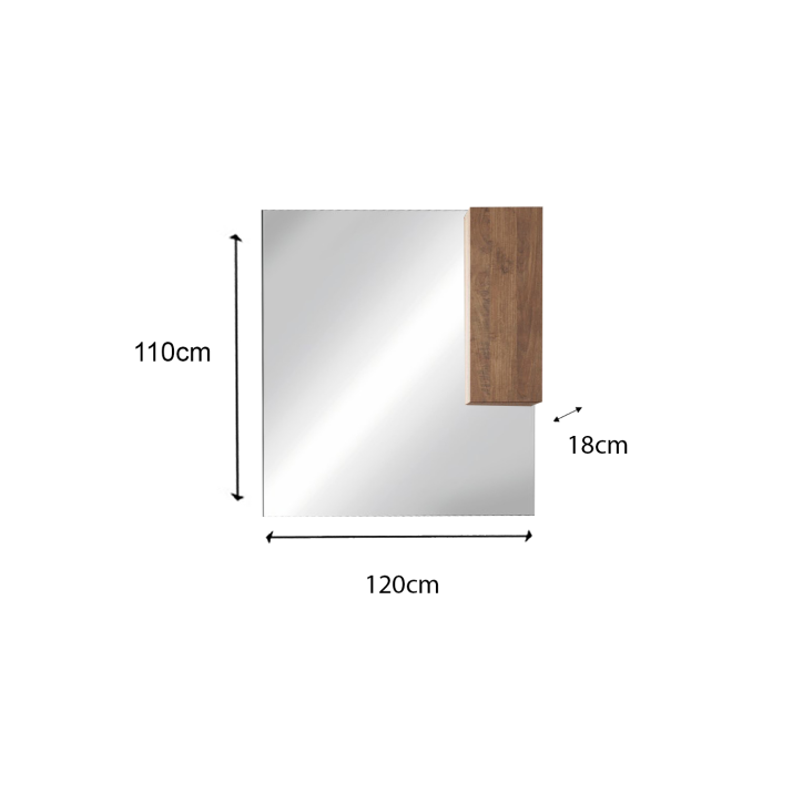 Móvel para casa de banho JUPITER mercúrio 122 x 86 x 47 cm