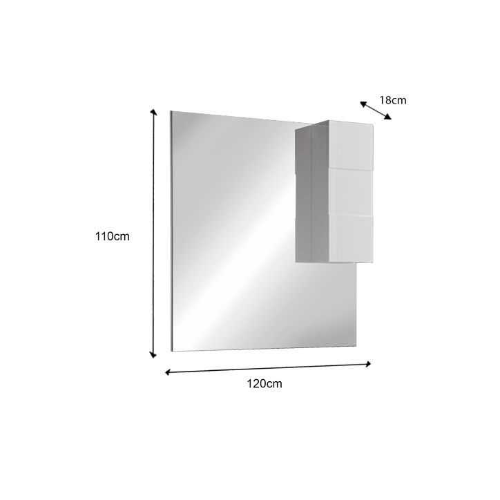 Set da bagno VITTORIA bianco lucido 122 x 86 x 47 cm